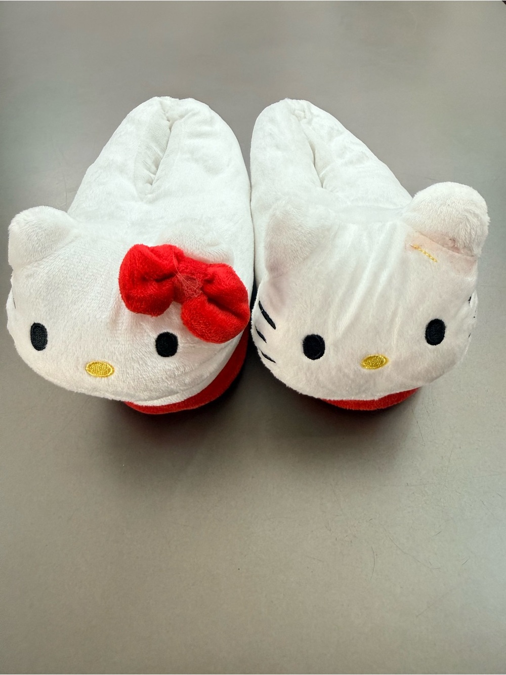 Sanrio Hello Kitty White and Red Slippers